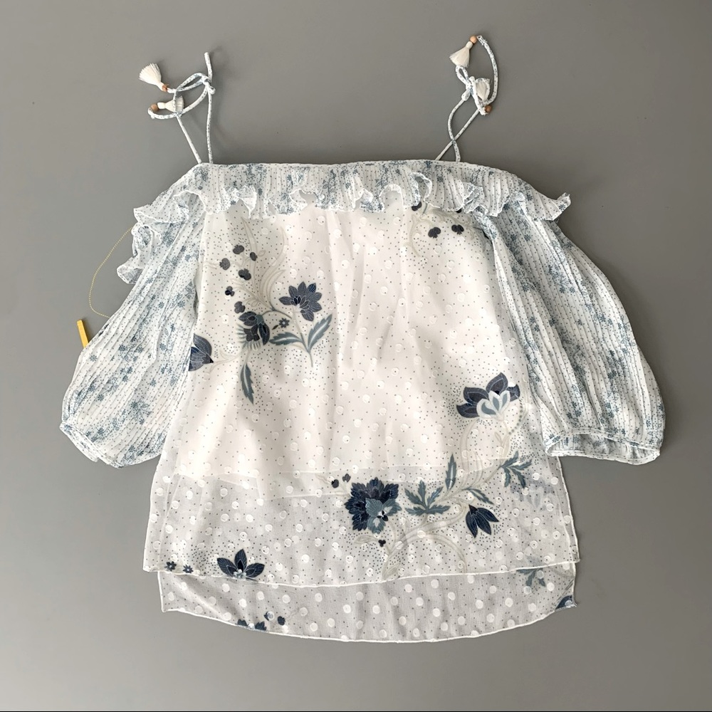 See by Chloe floral off the shoulder top - Picture 1 of 7